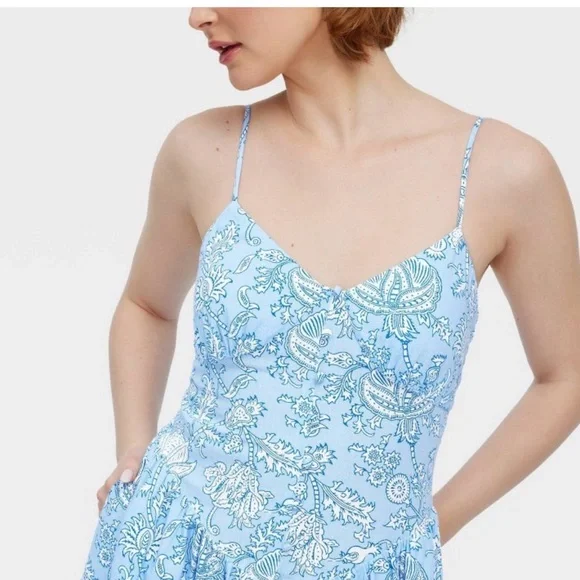 Roller Rabbit x Target Floral Vines Drop Waist Midi A-Line Dress - Picture 4 of 7